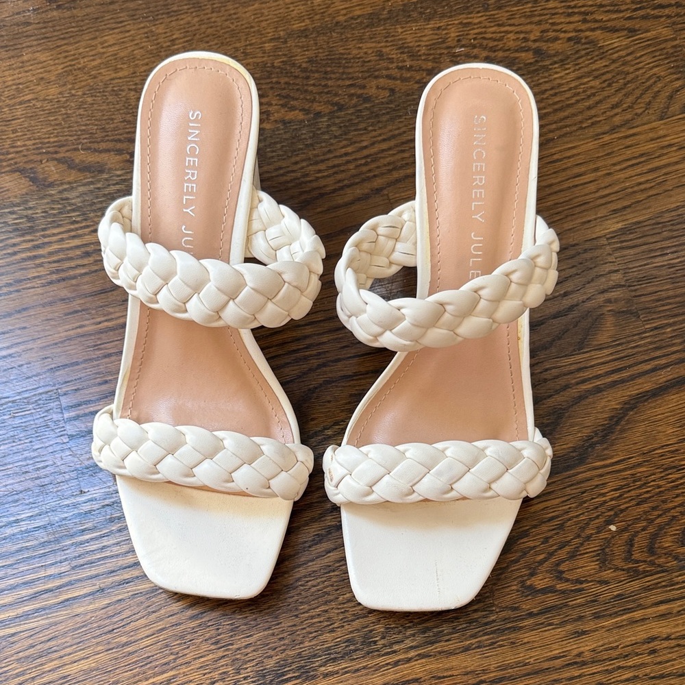 Sincerely Jules Ivory Braided Sandals
